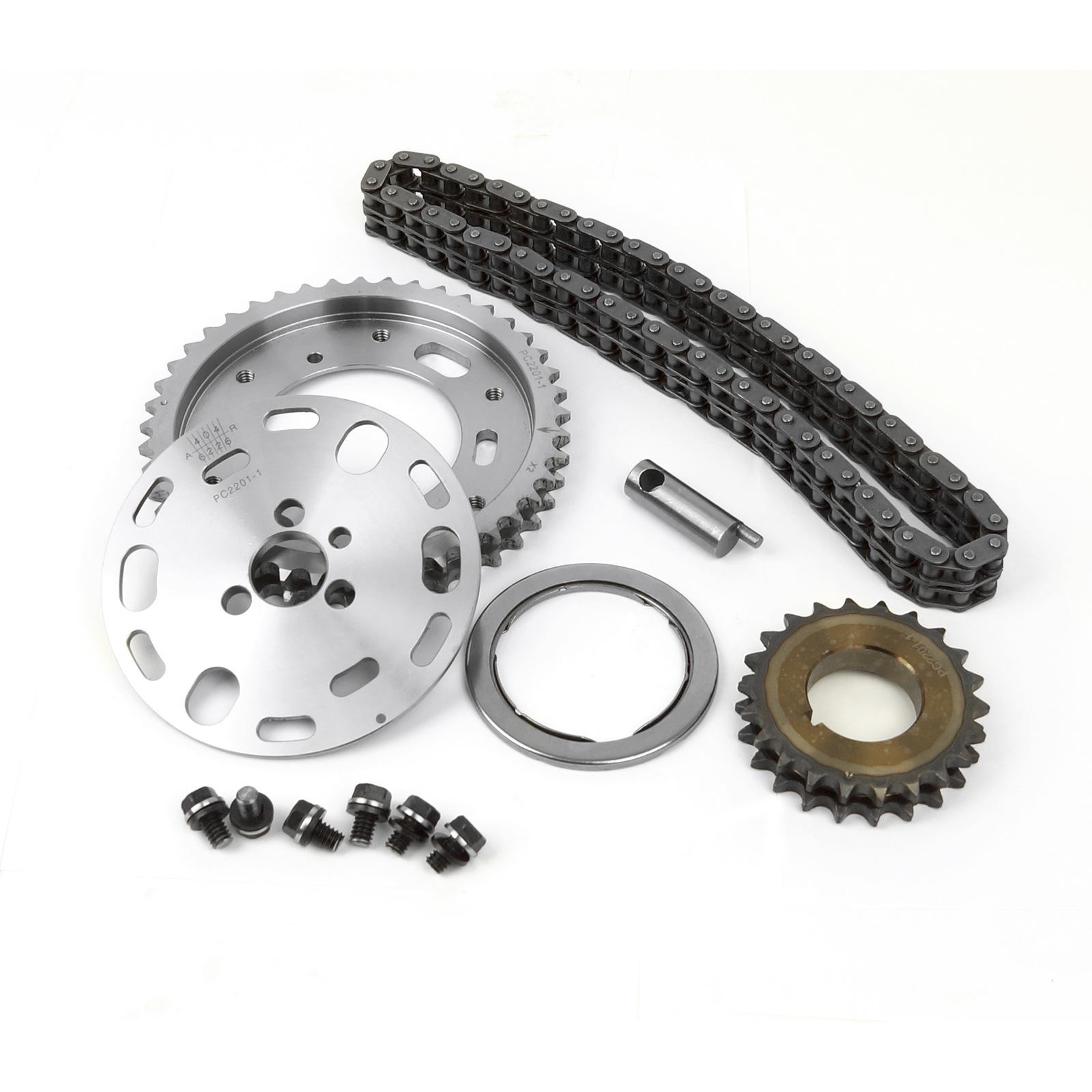 Chevy SBC 350 Double Roller 2pc Adj Billet Steel Timing Chain Kit eBay