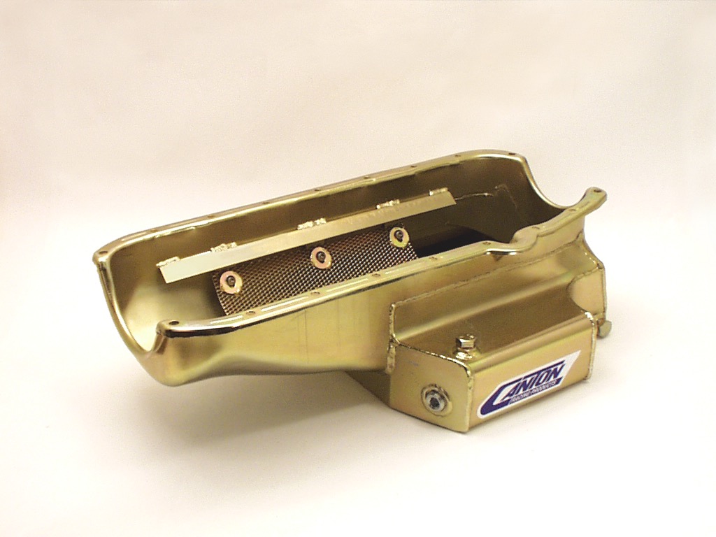 Canton Oil Pan, SBC Shallow CT 12" Long Sump LH Dipstick