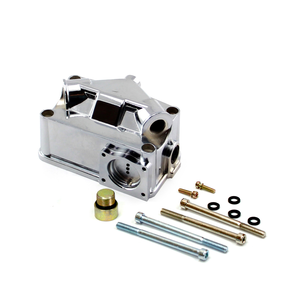 Chrome Carburetor Fuel Bowl Kit With Accelerator Pump Provision eBay