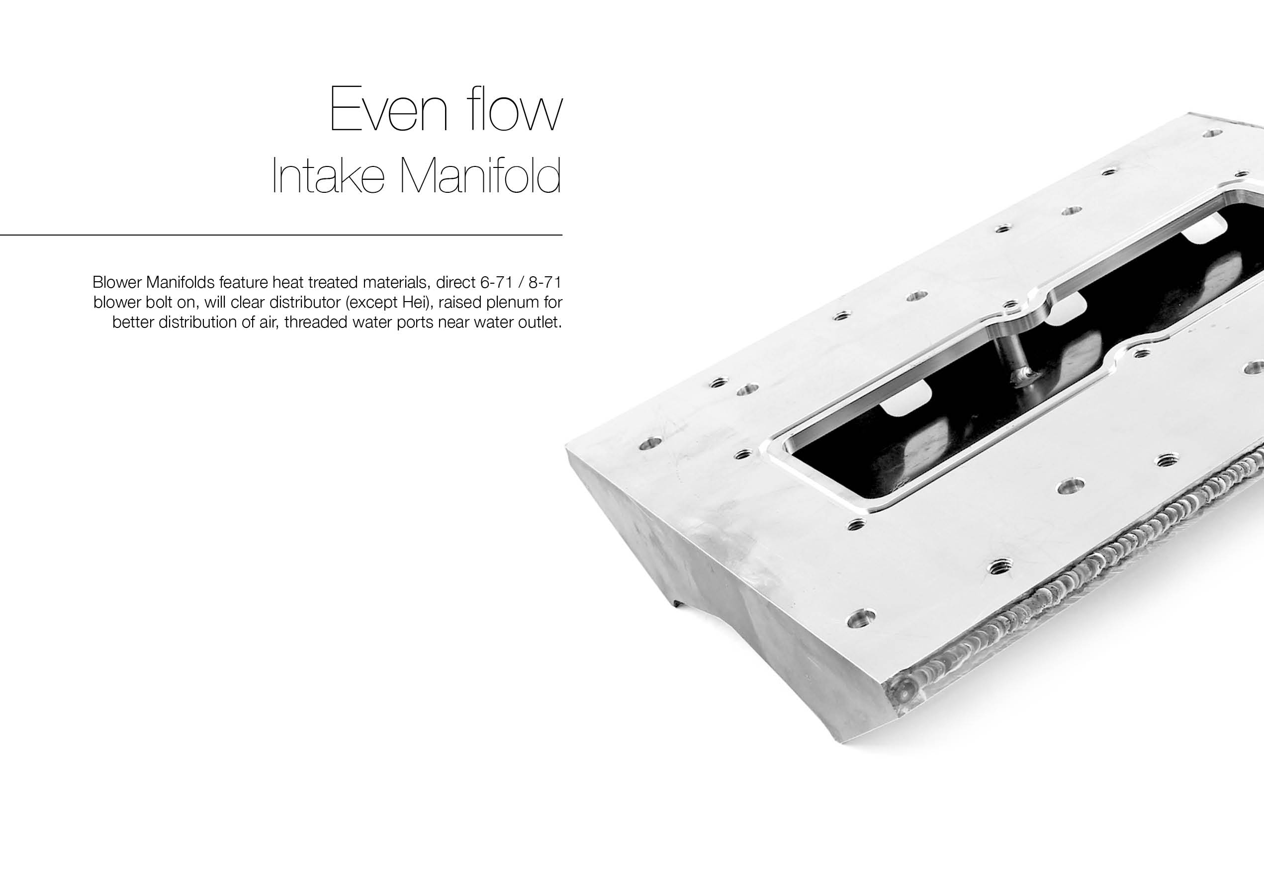 Blower Intake Manifold 6/71 to Twin Carburetor Adapter Plate Only