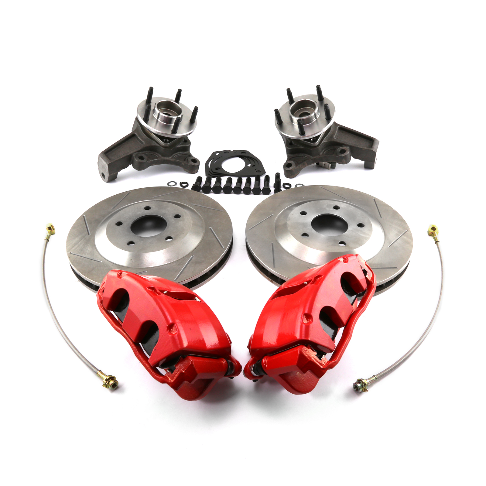 Speedmaster® PCE164.1011.02 GM C5 Corvette 13" Slotted Front Disc Brake Conversion Kit