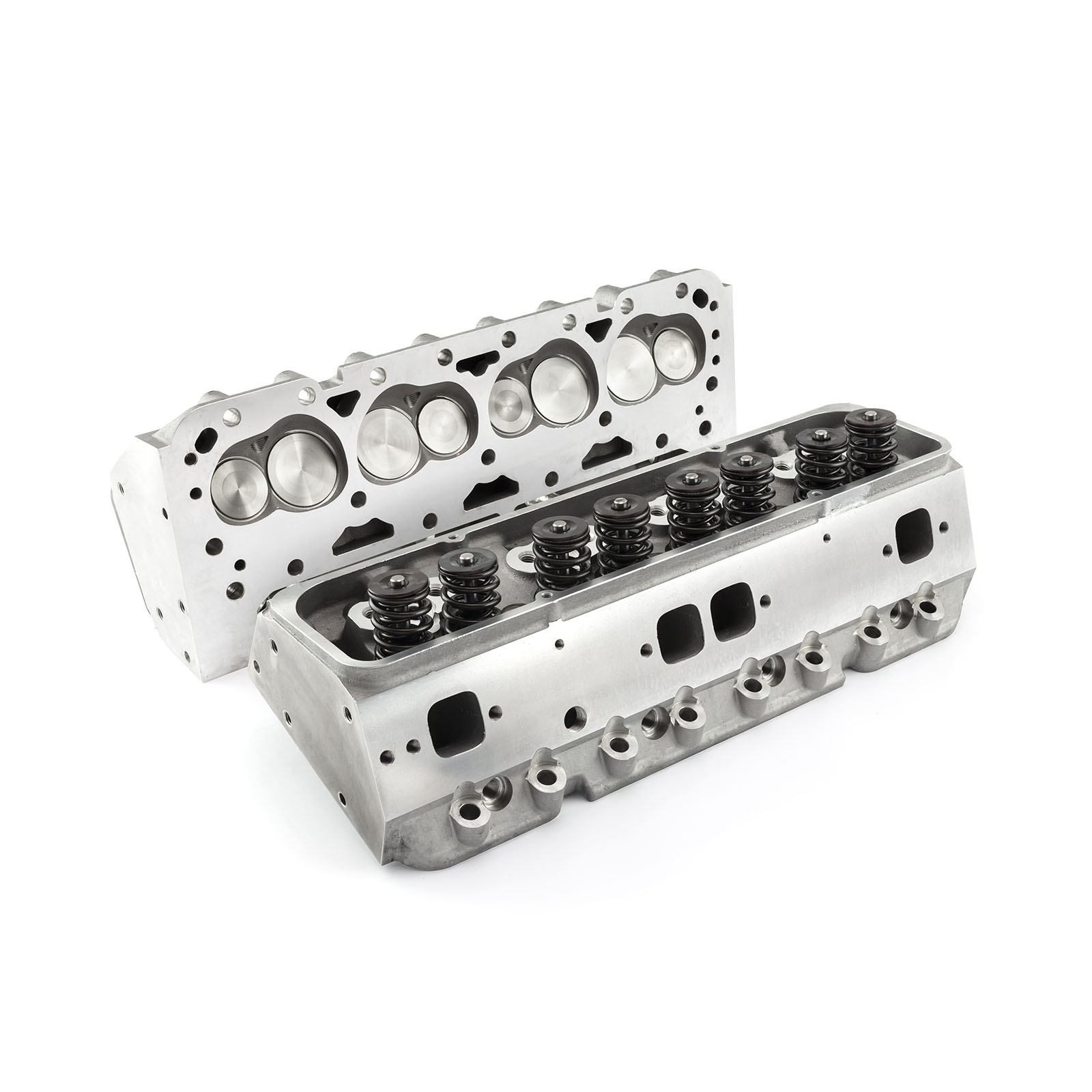 Generic® FF281.1002 Complete Aluminum Cylinder Heads SBC Chevy 350 190cc 64cc 2.02/1.60 - Angle