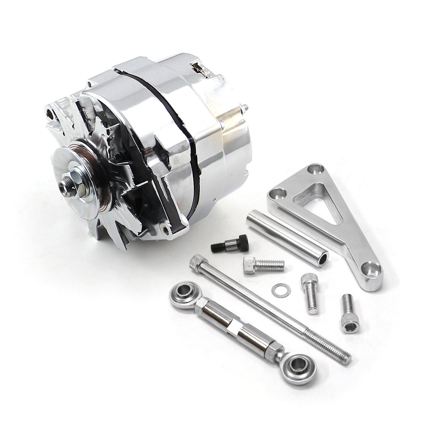 Chevy SBC 350 100 Amp 3 Wire Alternator & LWP Aluminum ... chevy 350 3 wire alternator wiring 