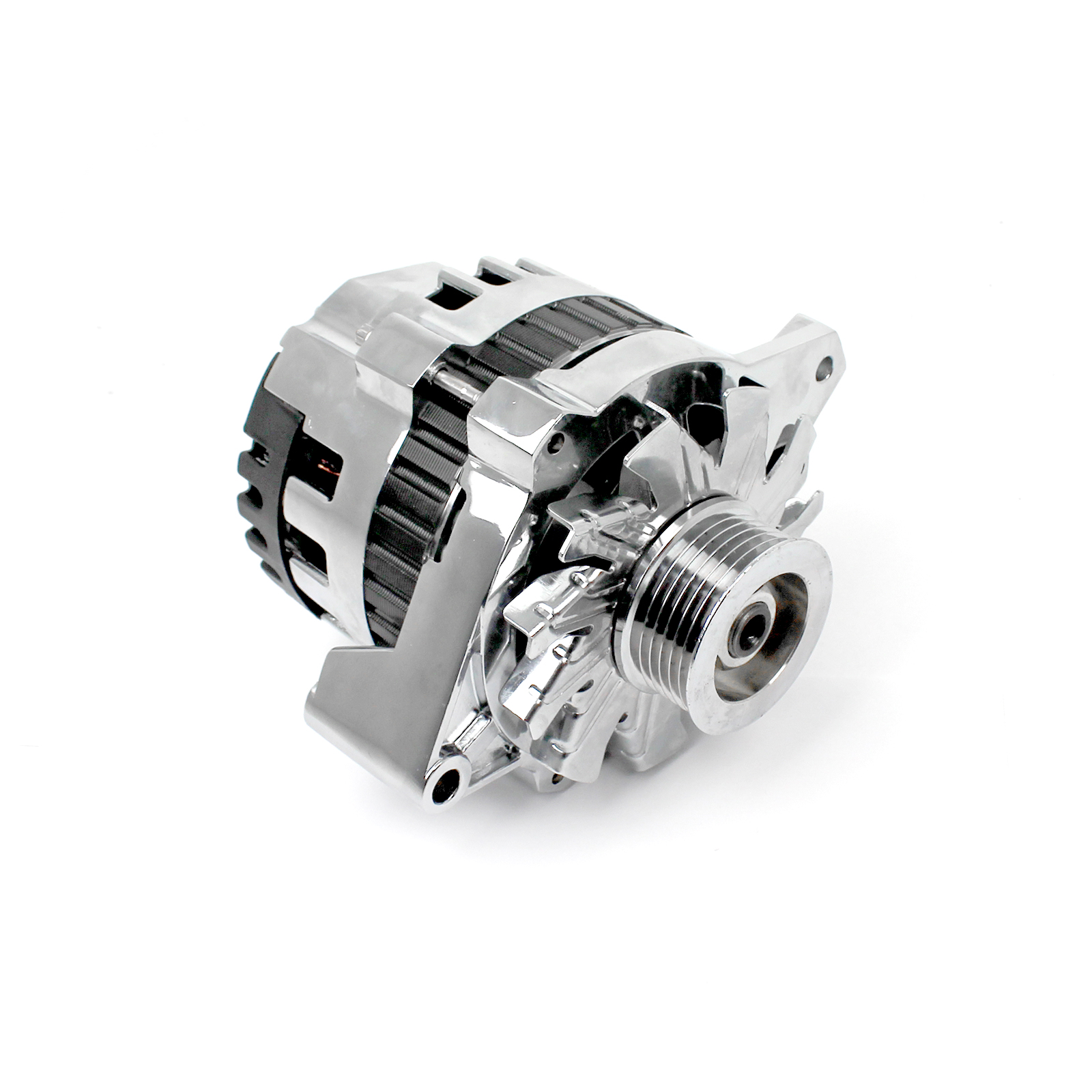 Universal Serpentine 130 Amp High Output Chrome Alternator eBay