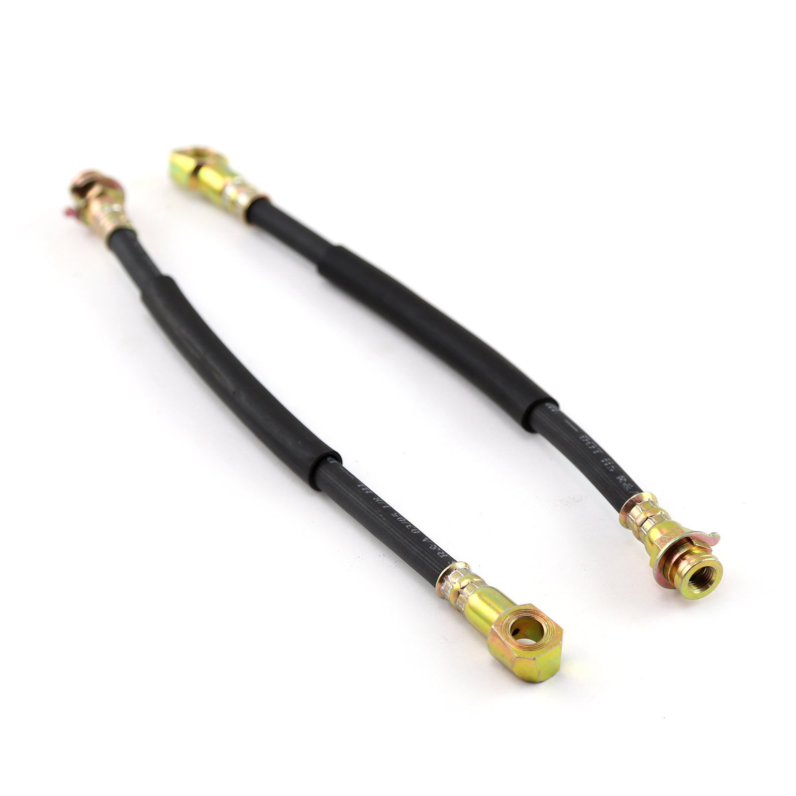 10mm Banjo 12" Long Rubber Brake Lines Rear Pair eBay